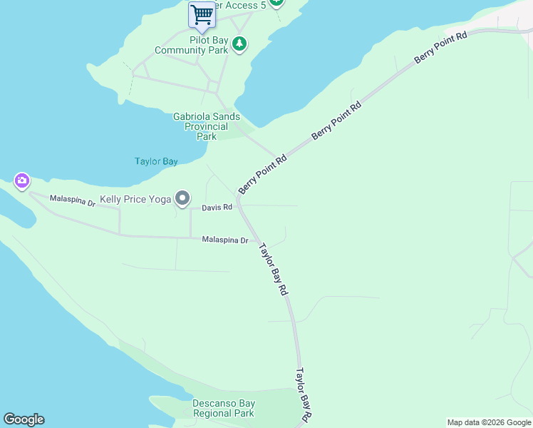 map of restaurants, bars, coffee shops, grocery stores, and more near 365 King Road in Gabriola