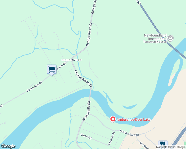 map of restaurants, bars, coffee shops, grocery stores, and more near 28 Meadow Lane in Deer Lake