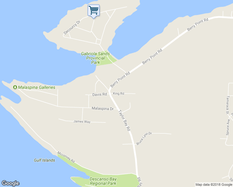 map of restaurants, bars, coffee shops, grocery stores, and more near 365 King Rd in Gabriola