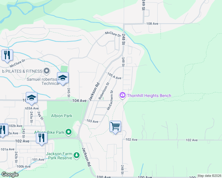 map of restaurants, bars, coffee shops, grocery stores, and more near in Maple Ridge