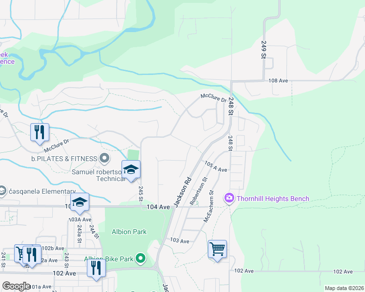 map of restaurants, bars, coffee shops, grocery stores, and more near in Maple Ridge