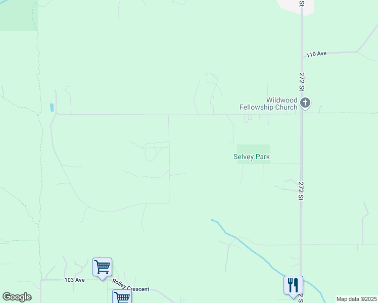 map of restaurants, bars, coffee shops, grocery stores, and more near 10022 268 Street in Maple Ridge
