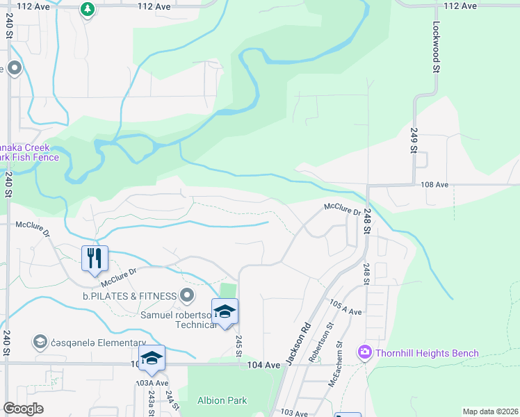 map of restaurants, bars, coffee shops, grocery stores, and more near 24562 Kimola Drive in Maple Ridge