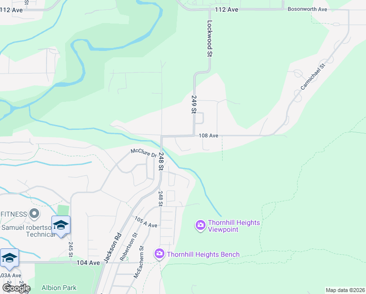 map of restaurants, bars, coffee shops, grocery stores, and more near 24906 108 Avenue in Maple Ridge