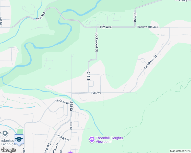 map of restaurants, bars, coffee shops, grocery stores, and more near 24950 109 Avenue in Maple Ridge