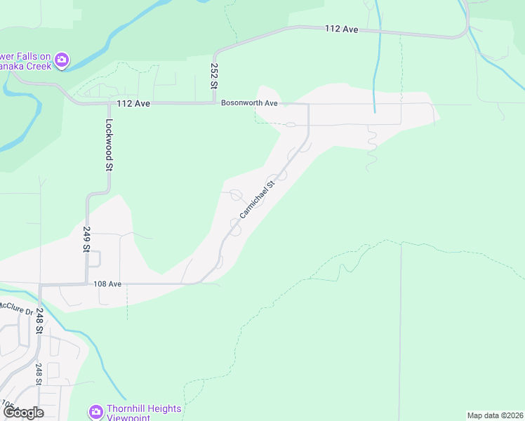 map of restaurants, bars, coffee shops, grocery stores, and more near 10960 Carmichael Street in Maple Ridge