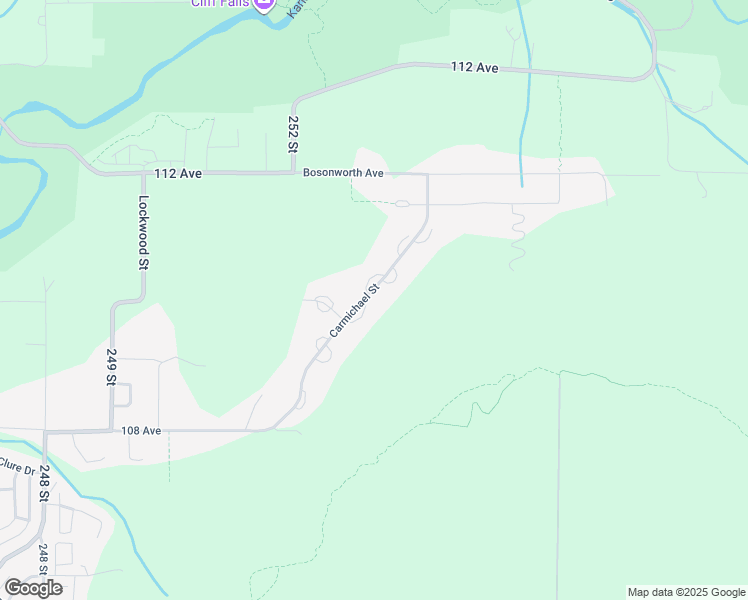 map of restaurants, bars, coffee shops, grocery stores, and more near 11000 Carmichael Street in Maple Ridge
