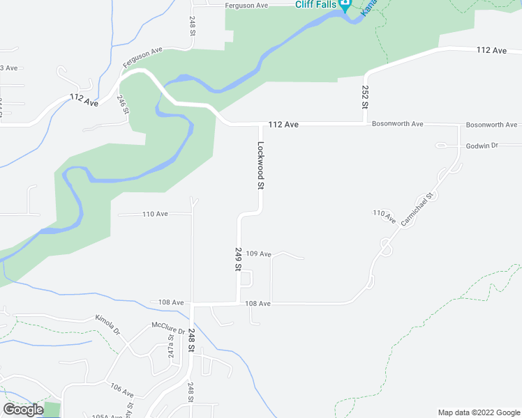 map of restaurants, bars, coffee shops, grocery stores, and more near 25226 110 Avenue in Maple Ridge