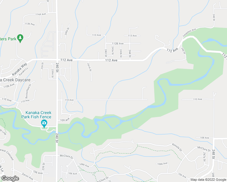 map of restaurants, bars, coffee shops, grocery stores, and more near 24281 110 Avenue in Maple Ridge