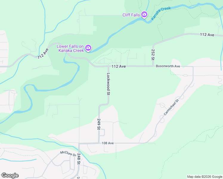 map of restaurants, bars, coffee shops, grocery stores, and more near 25025 110 Avenue in Maple Ridge
