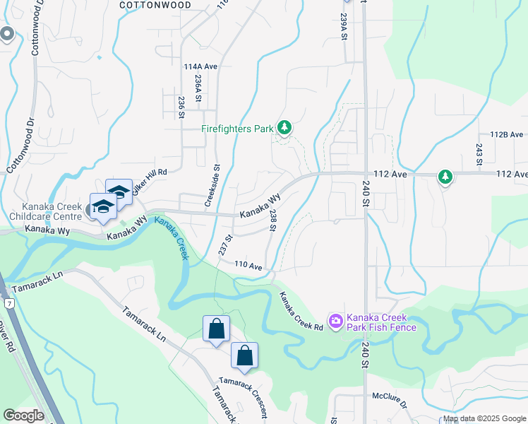 map of restaurants, bars, coffee shops, grocery stores, and more near 23788 Kanaka Way in Maple Ridge