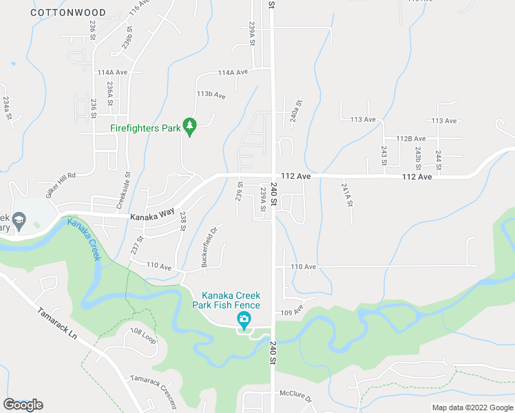 map of restaurants, bars, coffee shops, grocery stores, and more near 11116 239A Street in Maple Ridge