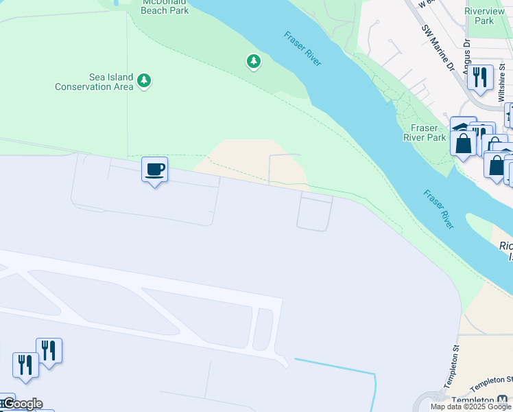 map of restaurants, bars, coffee shops, grocery stores, and more near 5960 Ferguson Road in Richmond