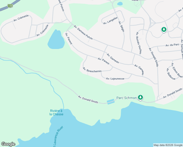map of restaurants, bars, coffee shops, grocery stores, and more near 29 Avenue Beauchemin in Baie-Comeau