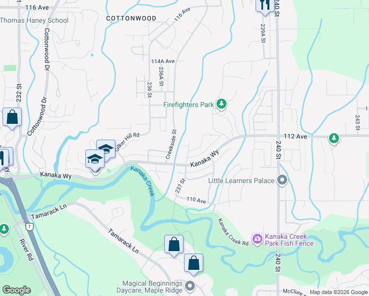 map of restaurants, bars, coffee shops, grocery stores, and more near in Maple Ridge