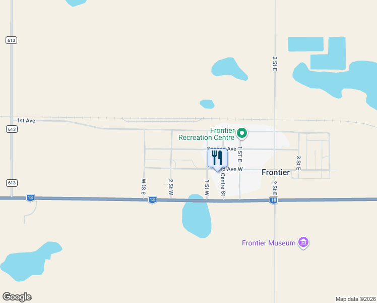map of restaurants, bars, coffee shops, grocery stores, and more near 211 Second Avenue in Frontier
