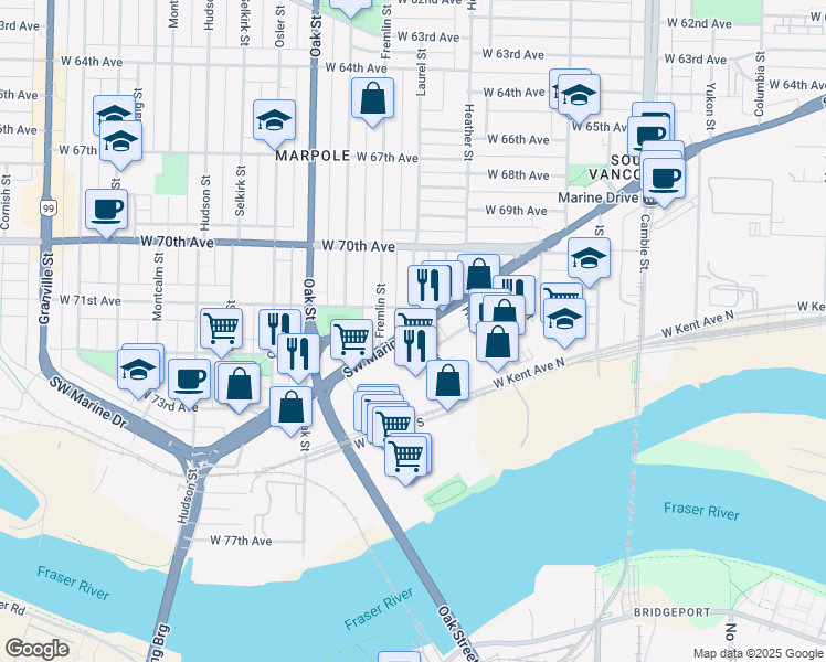 850 Southwest Marine Drive, Vancouver BC Walk Score