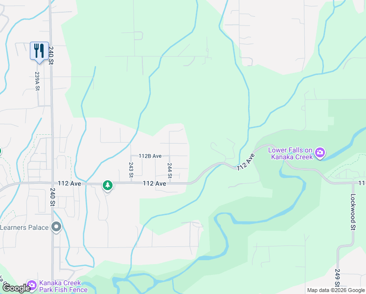 map of restaurants, bars, coffee shops, grocery stores, and more near 24442 113 Avenue in Maple Ridge