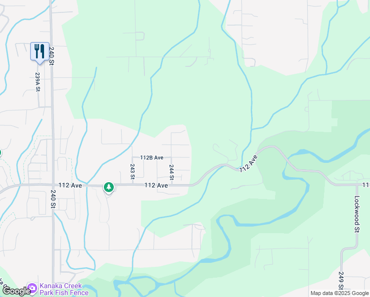 map of restaurants, bars, coffee shops, grocery stores, and more near 24442 113 Avenue in Maple Ridge