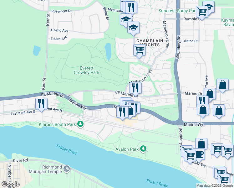 3400 Southeast Marine Drive, Vancouver BC Walk Score