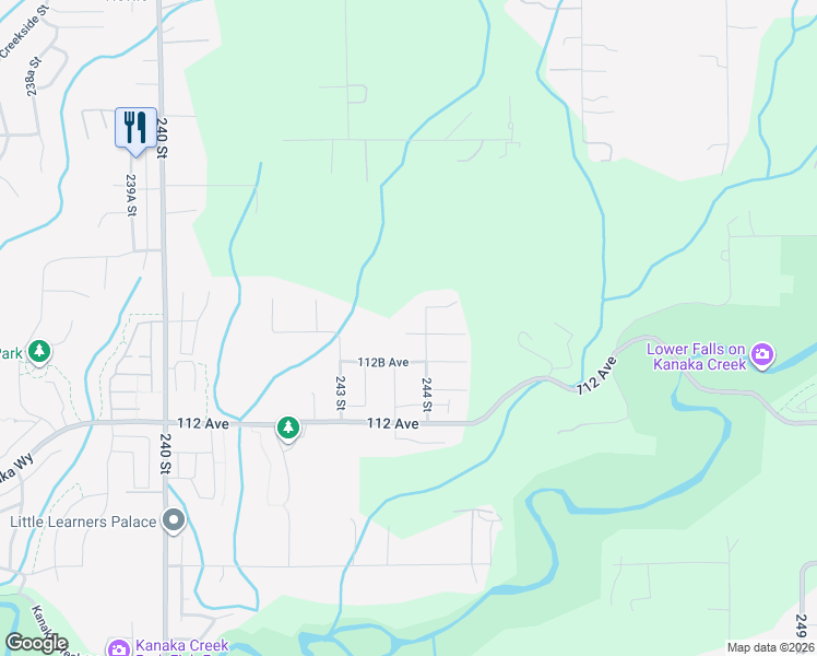 map of restaurants, bars, coffee shops, grocery stores, and more near 24373 113 Avenue in Maple Ridge