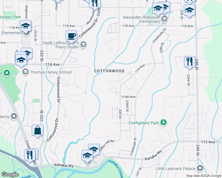 map of restaurants, bars, coffee shops, grocery stores, and more near in Maple Ridge