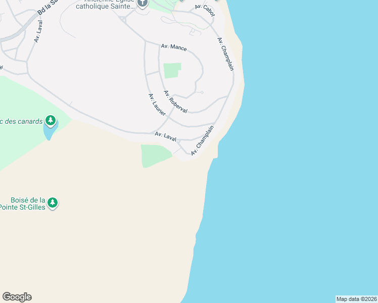 map of restaurants, bars, coffee shops, grocery stores, and more near 197a Avenue Champlain in Baie-Comeau
