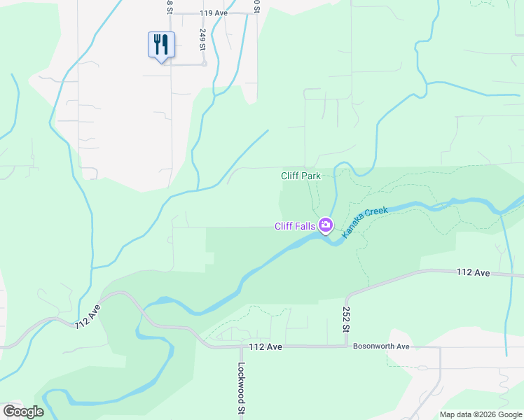 map of restaurants, bars, coffee shops, grocery stores, and more near 25011 Ferguson Avenue in Maple Ridge