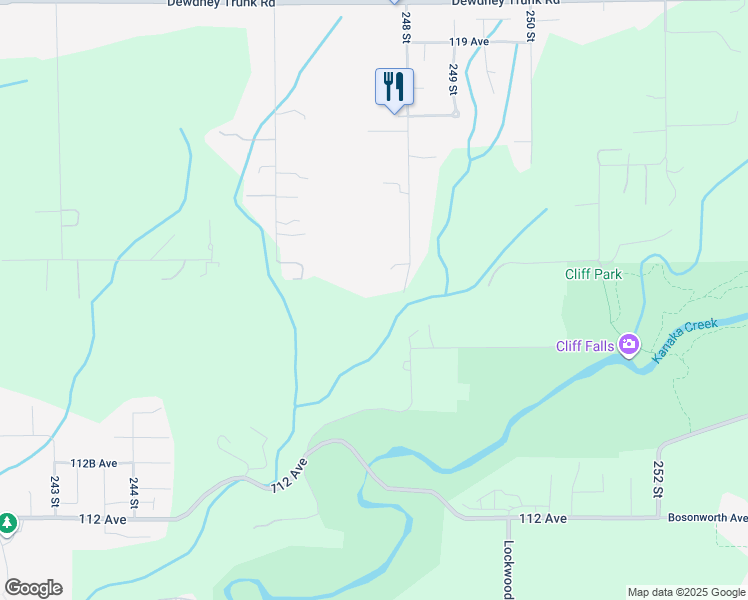 map of restaurants, bars, coffee shops, grocery stores, and more near 11565 248 Street in Maple Ridge