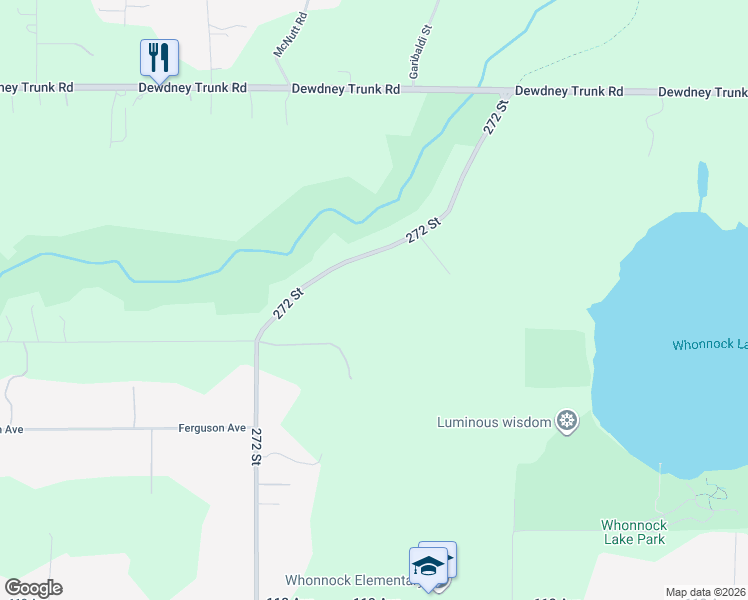 map of restaurants, bars, coffee shops, grocery stores, and more near 11722 272 Street in Maple Ridge
