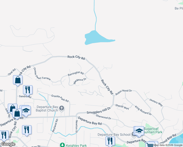 map of restaurants, bars, coffee shops, grocery stores, and more near 3212 Lauren Mary Place in Nanaimo