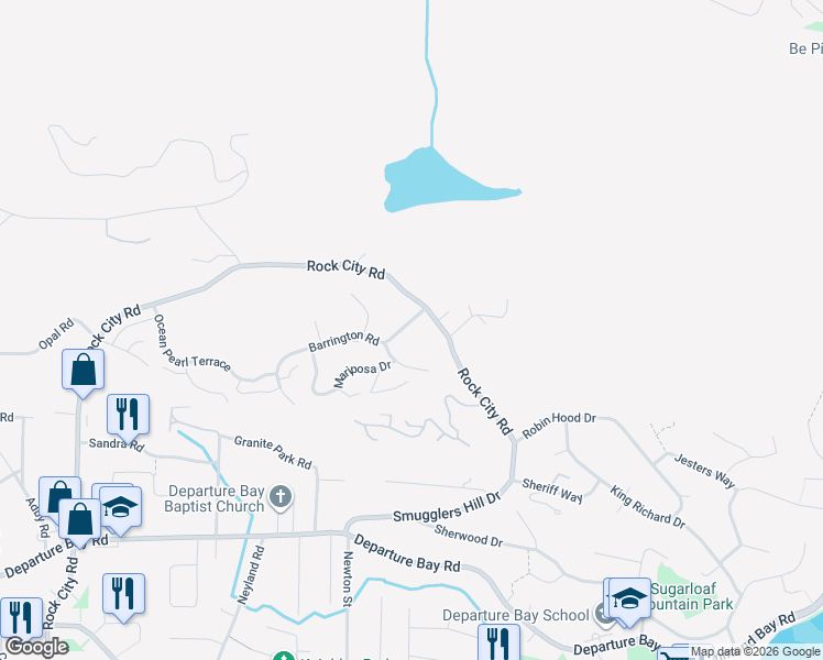 map of restaurants, bars, coffee shops, grocery stores, and more near 3212 Lauren Mary Place in Nanaimo
