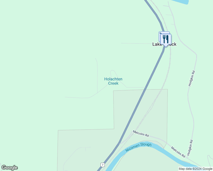 map of restaurants, bars, coffee shops, grocery stores, and more near Ohman Road in Fraser Valley