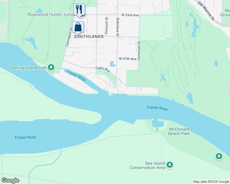 map of restaurants, bars, coffee shops, grocery stores, and more near in Vancouver