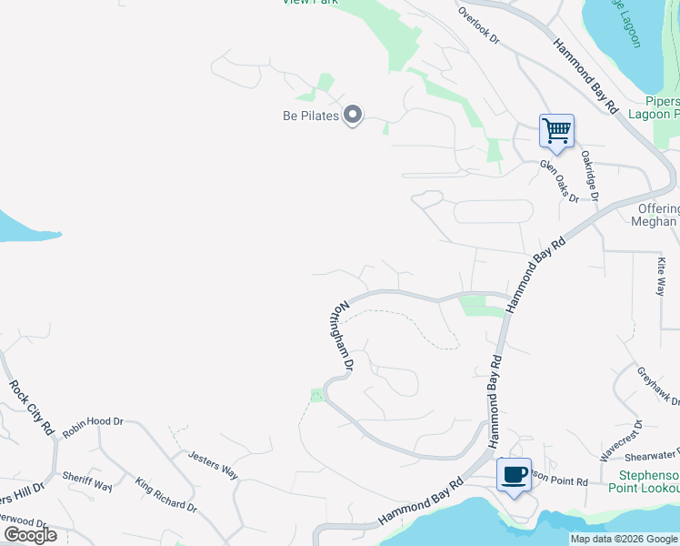 map of restaurants, bars, coffee shops, grocery stores, and more near 476 Nottingham Drive in Nanaimo