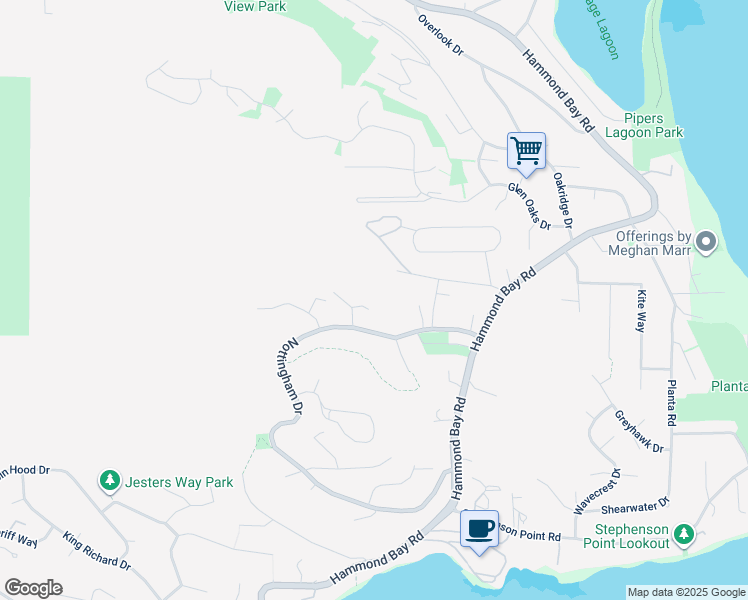 map of restaurants, bars, coffee shops, grocery stores, and more near 337 Manhas Place in Nanaimo