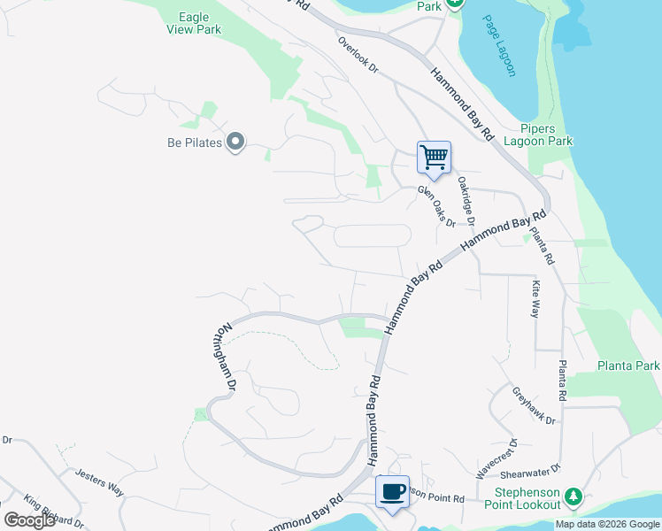 map of restaurants, bars, coffee shops, grocery stores, and more near 105 Linley Road in Nanaimo