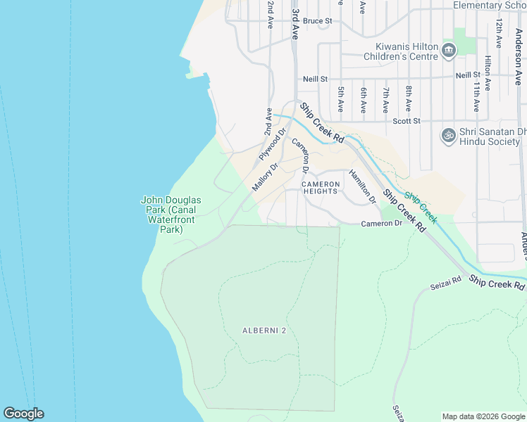 map of restaurants, bars, coffee shops, grocery stores, and more near 2168 Rita Road in Port Alberni