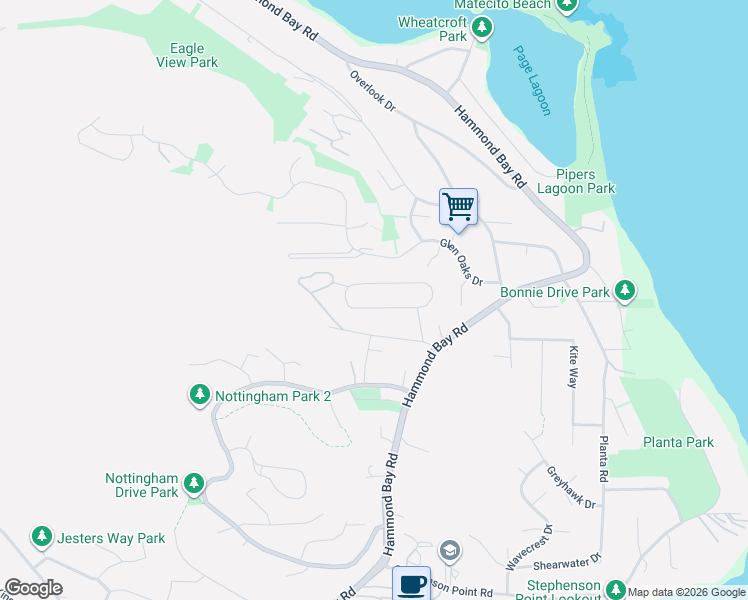 map of restaurants, bars, coffee shops, grocery stores, and more near 234 Golden Oaks Crescent in Nanaimo