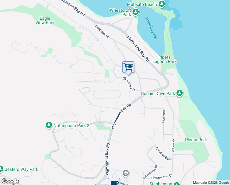 map of restaurants, bars, coffee shops, grocery stores, and more near 163 Golden Oaks Crescent in Nanaimo