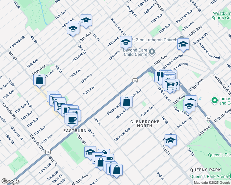 map of restaurants, bars, coffee shops, grocery stores, and more near 7893 2nd Street in Burnaby