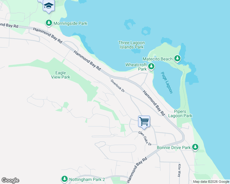 map of restaurants, bars, coffee shops, grocery stores, and more near 3796 Sundown Drive in Nanaimo