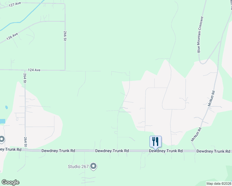 map of restaurants, bars, coffee shops, grocery stores, and more near 12345 269 Street in Maple Ridge