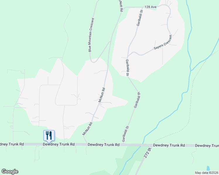 map of restaurants, bars, coffee shops, grocery stores, and more near 12310 McNutt Road in Maple Ridge
