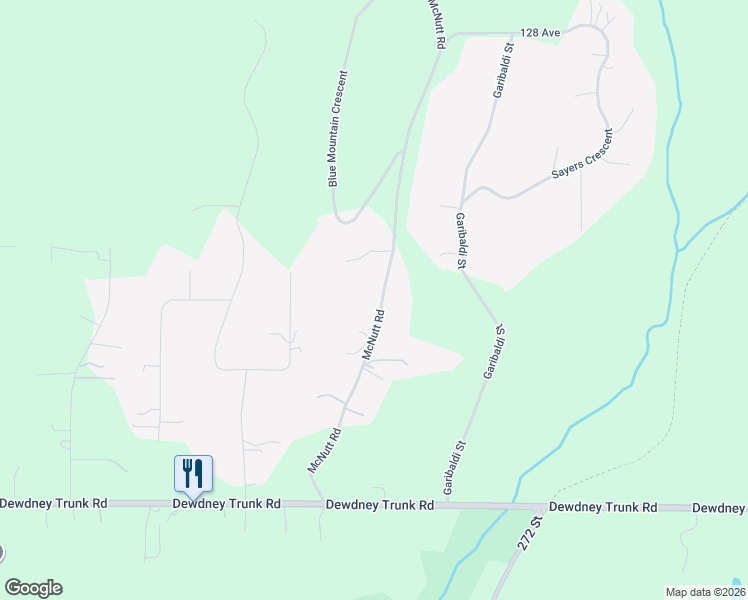 map of restaurants, bars, coffee shops, grocery stores, and more near 12310 McNutt Road in Maple Ridge