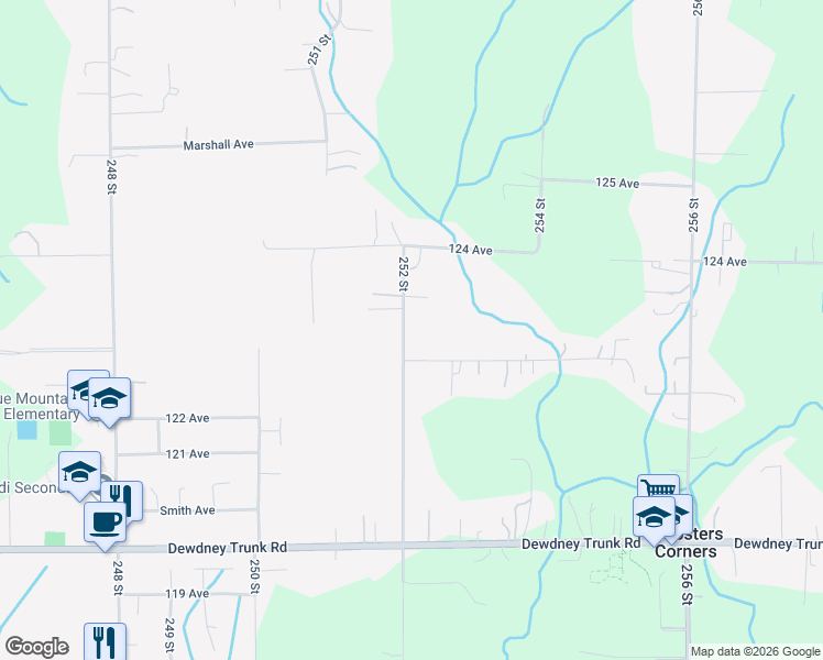 map of restaurants, bars, coffee shops, grocery stores, and more near 12250 252 Street in Maple Ridge
