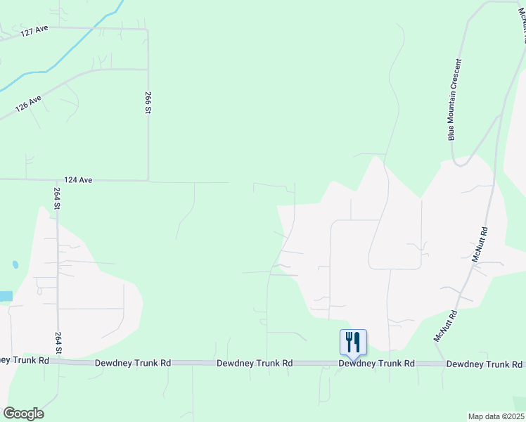map of restaurants, bars, coffee shops, grocery stores, and more near 12345 269 Street in Maple Ridge