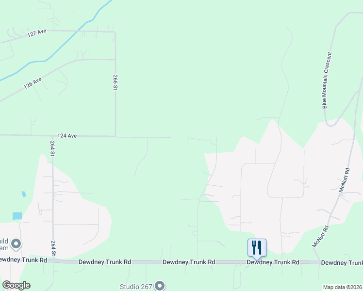 map of restaurants, bars, coffee shops, grocery stores, and more near 26780 124 Avenue in Maple Ridge
