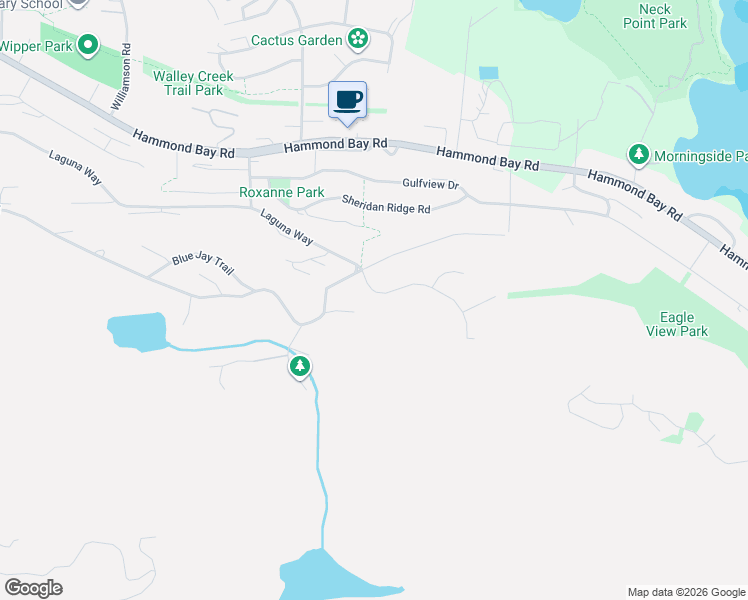map of restaurants, bars, coffee shops, grocery stores, and more near 4603 Lost Lake Road in Nanaimo