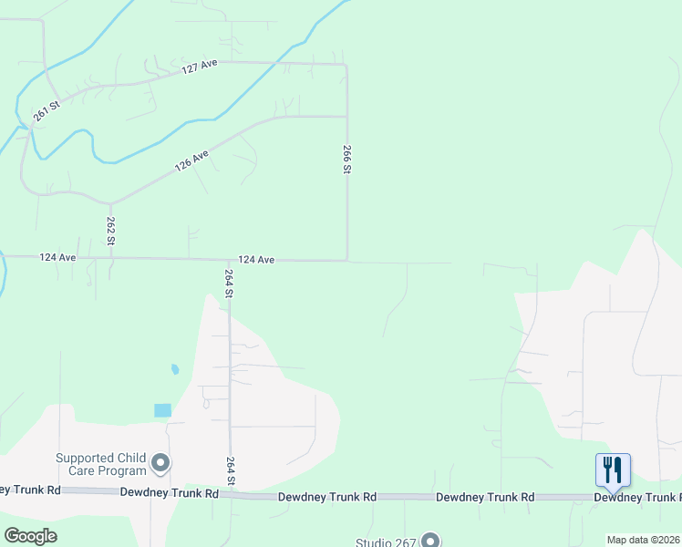 map of restaurants, bars, coffee shops, grocery stores, and more near 26580 124 Avenue in Maple Ridge